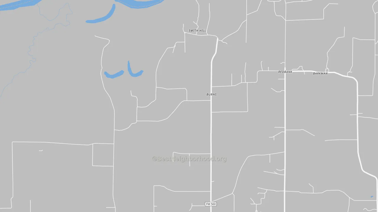 Bike Grade map of Burns, TX