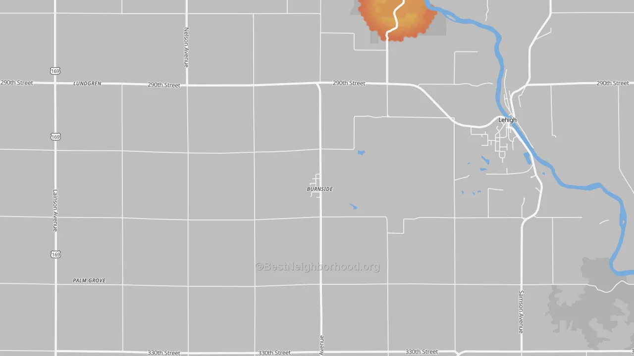 Bike Grade map of Burnside, IA