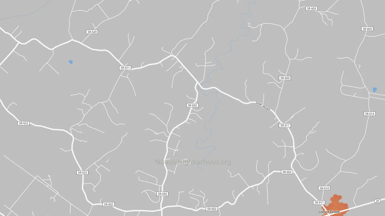 Bike Grade map of Burr Hill, VA