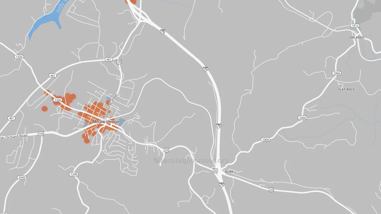 Bike Grade map of Burr, KY