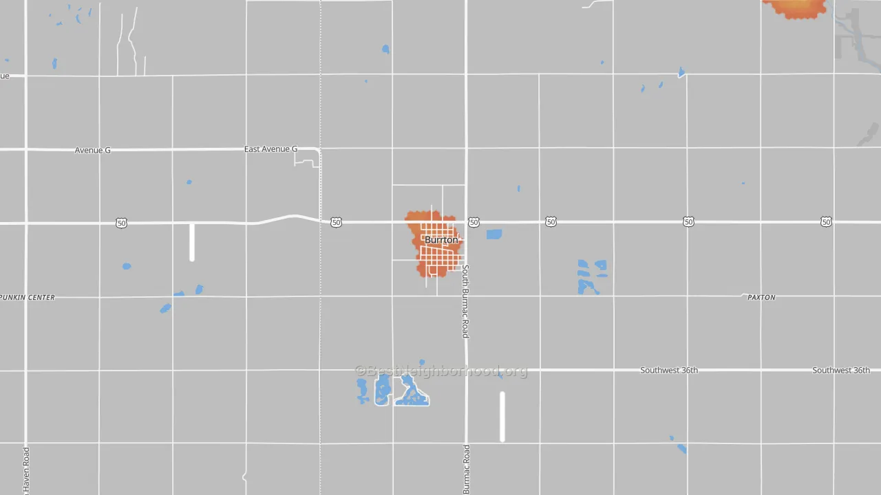 Bike Grade map of Burrton, KS