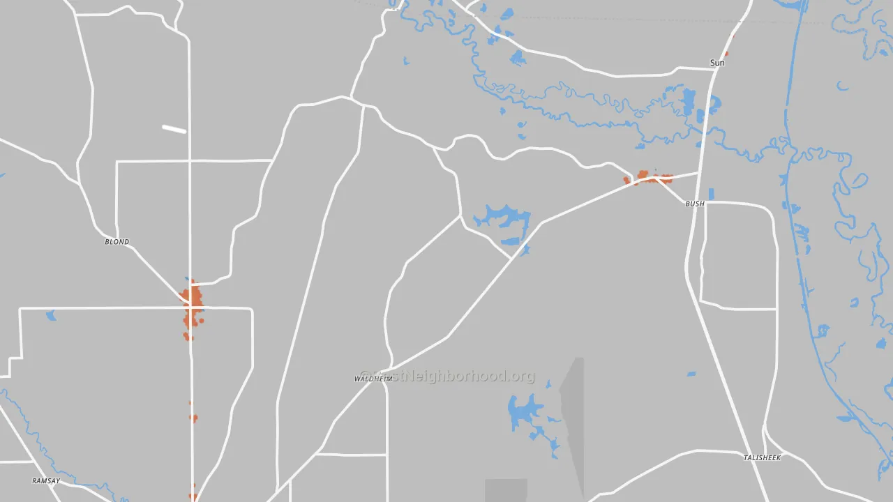Bike Grade map of Bush, LA