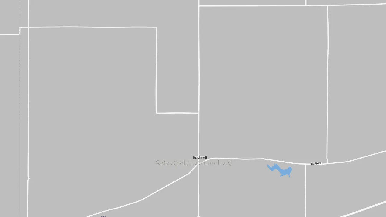 Bike Grade map of Bushnell, NE