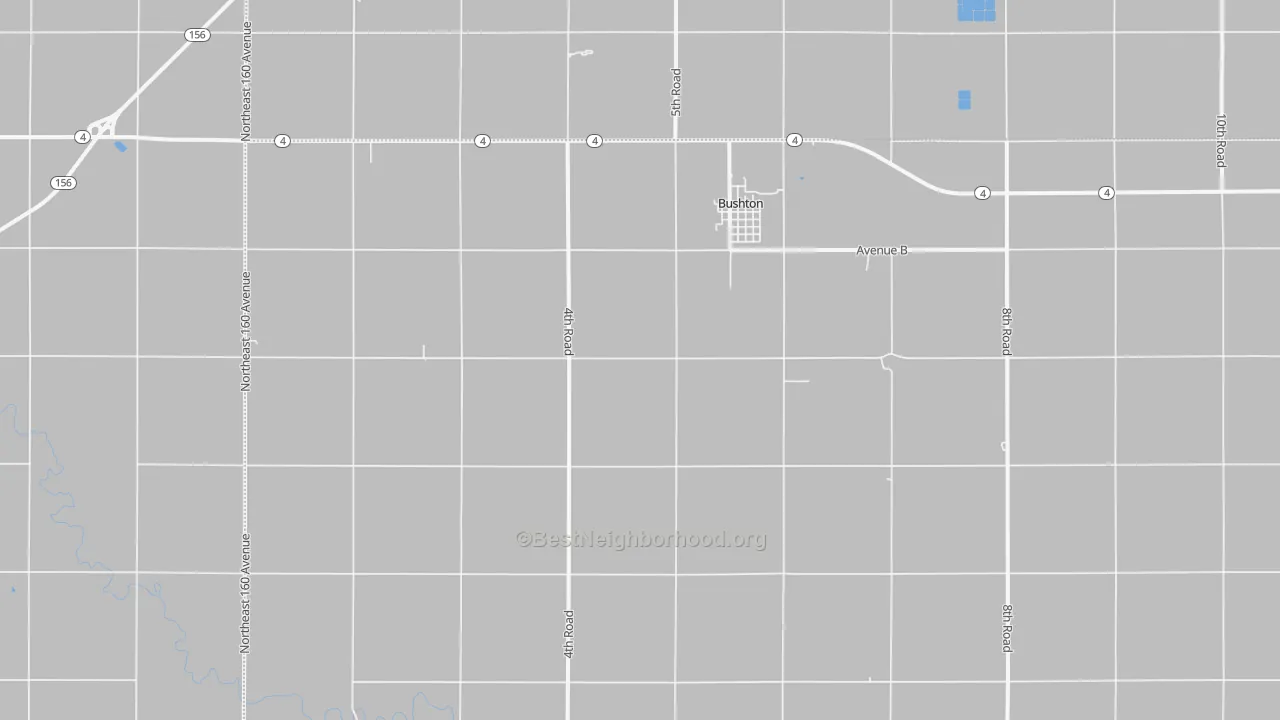Bike Grade map of Bushton, KS