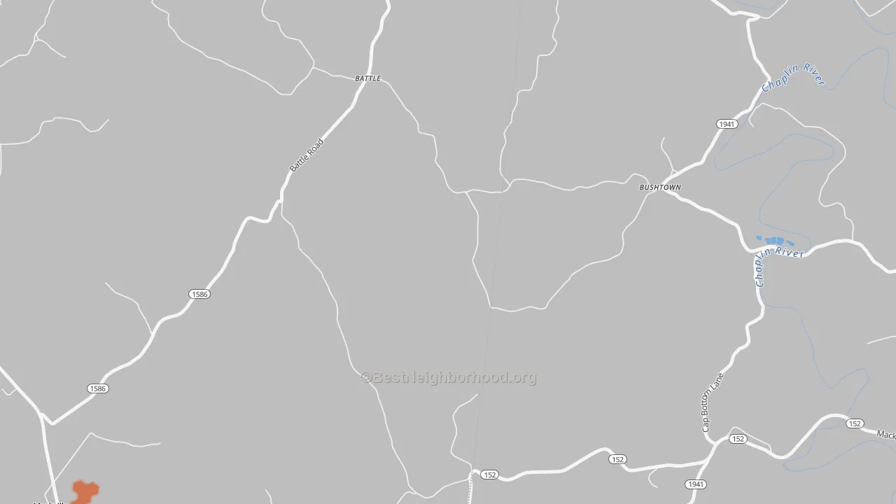 Bike Grade map of Bushtown, KY