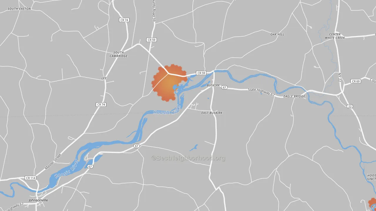 Bike Grade map of Buskirk, NY