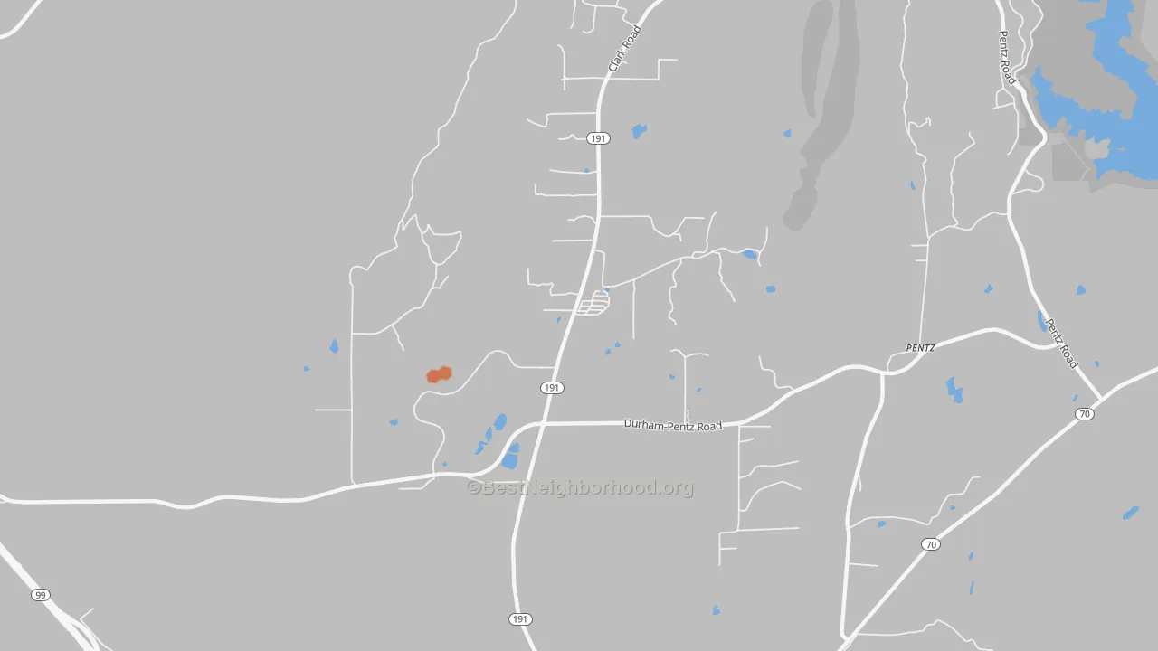 Bike Grade map of Butte Valley, CA