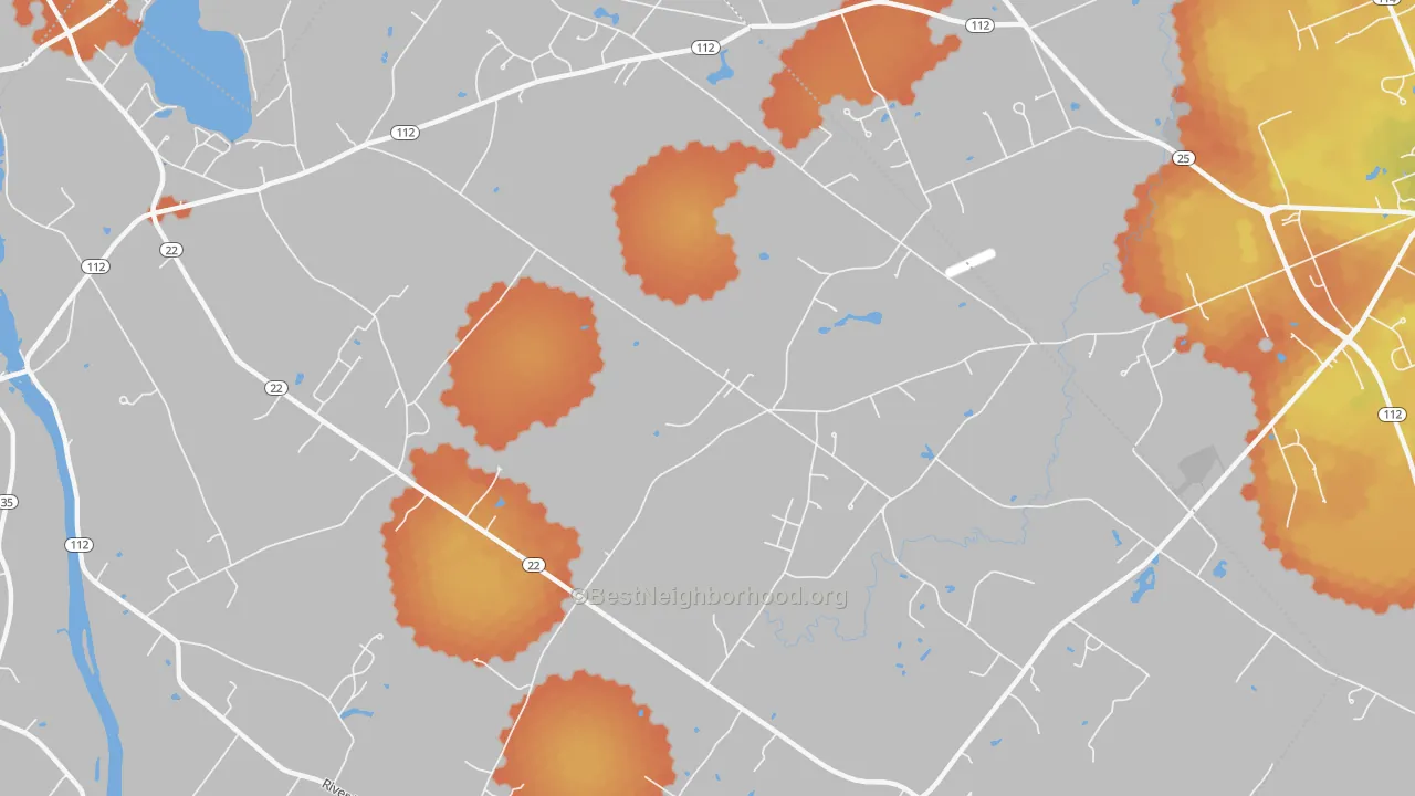 Bike Grade map of Buxton Center, ME