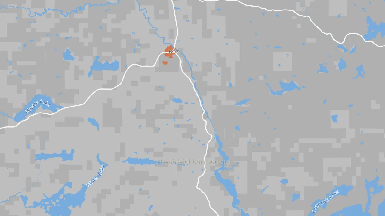 Bike Grade map of Buyck, MN