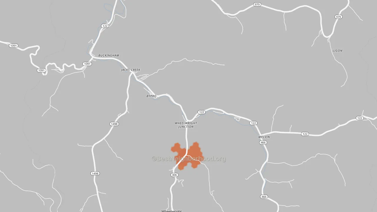 Bike Grade map of Bypro, KY