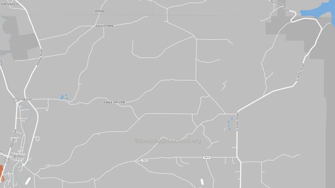 Bike Grade map of Cable Hollow, PA