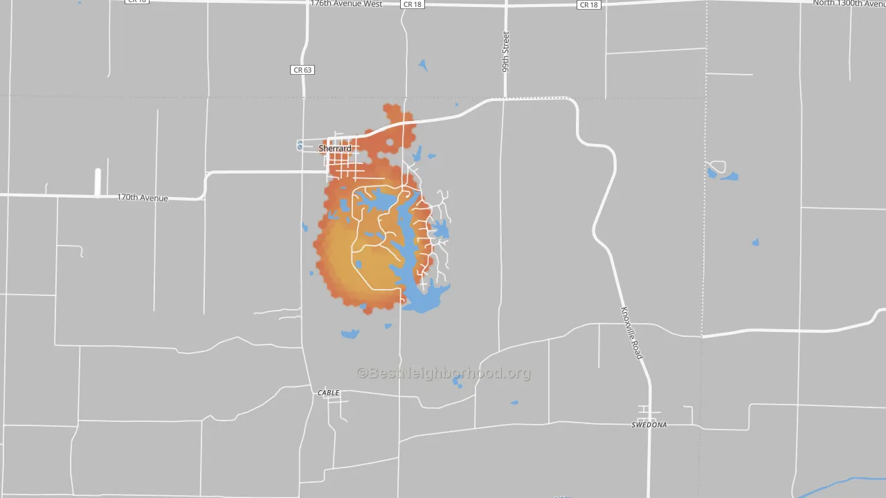 Bike Grade map of Cable, IL