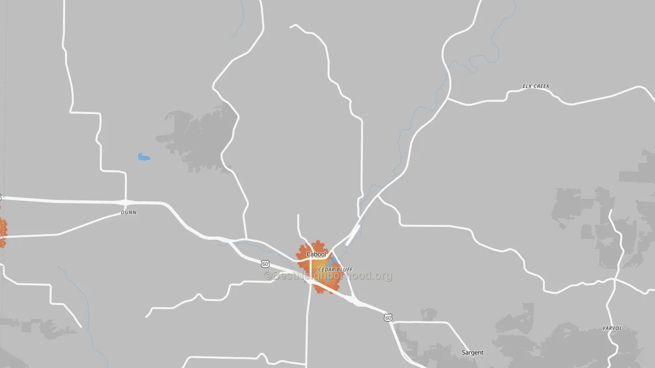 Bike Grade map of Cabool, MO