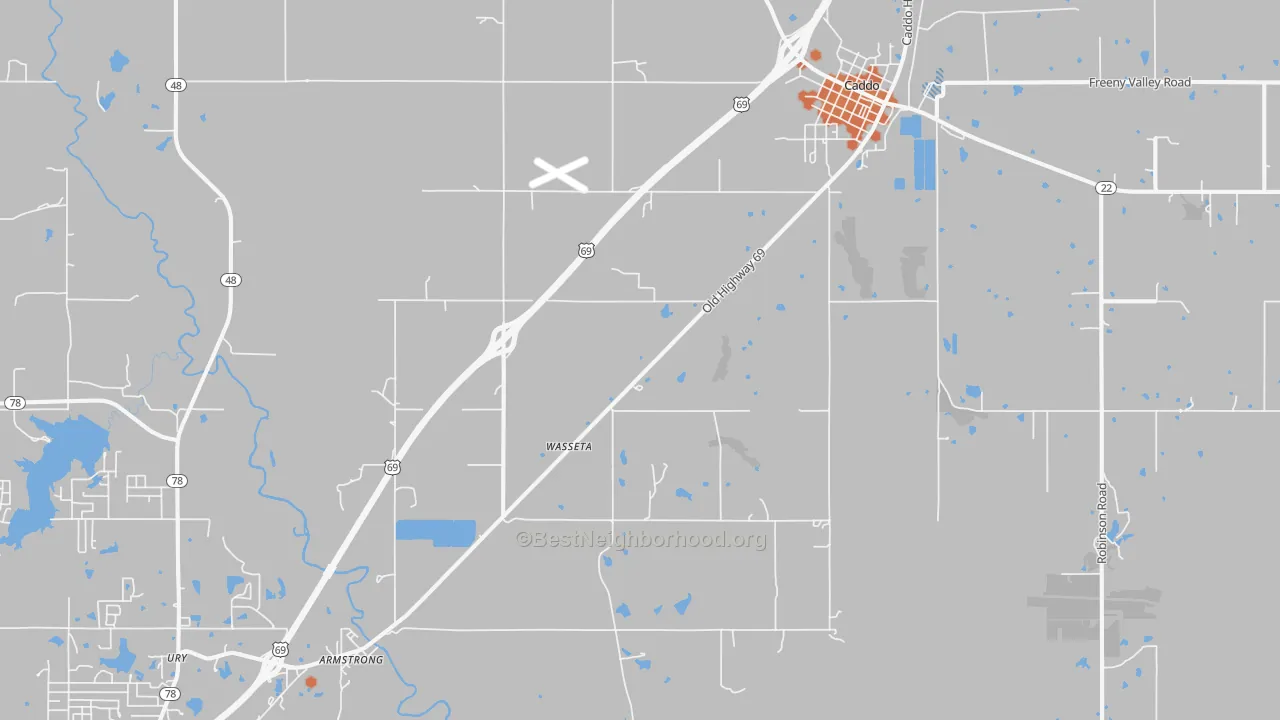 Bike Grade map of Caddo, OK
