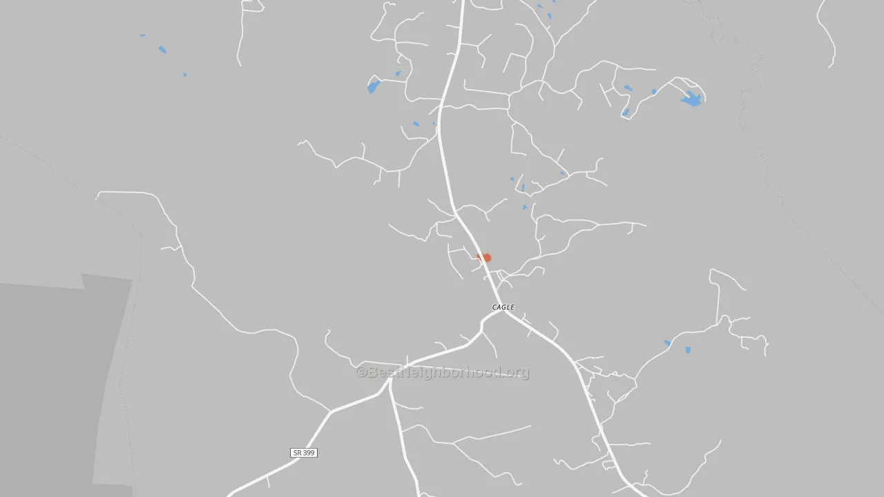 Bike Grade map of Cagle, TN