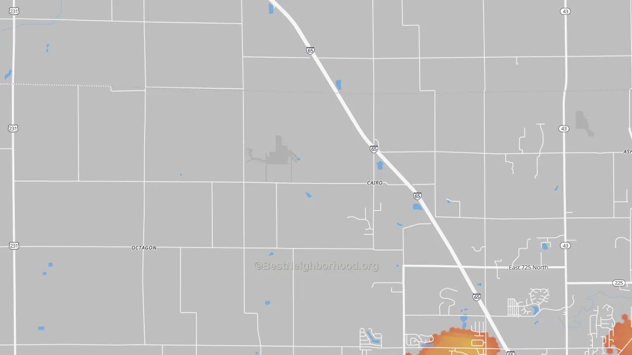 Bike Grade map of Cairo, IN