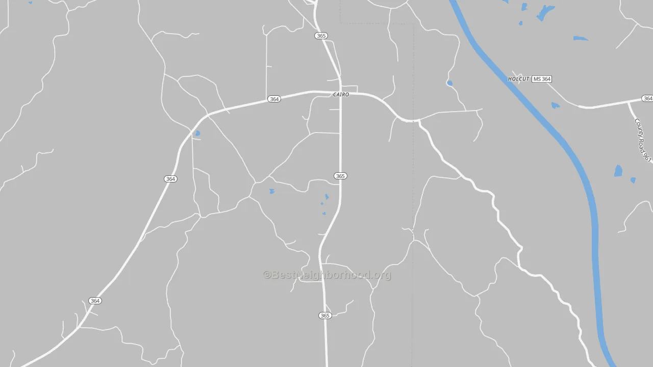 Bike Grade map of Cairo, MS