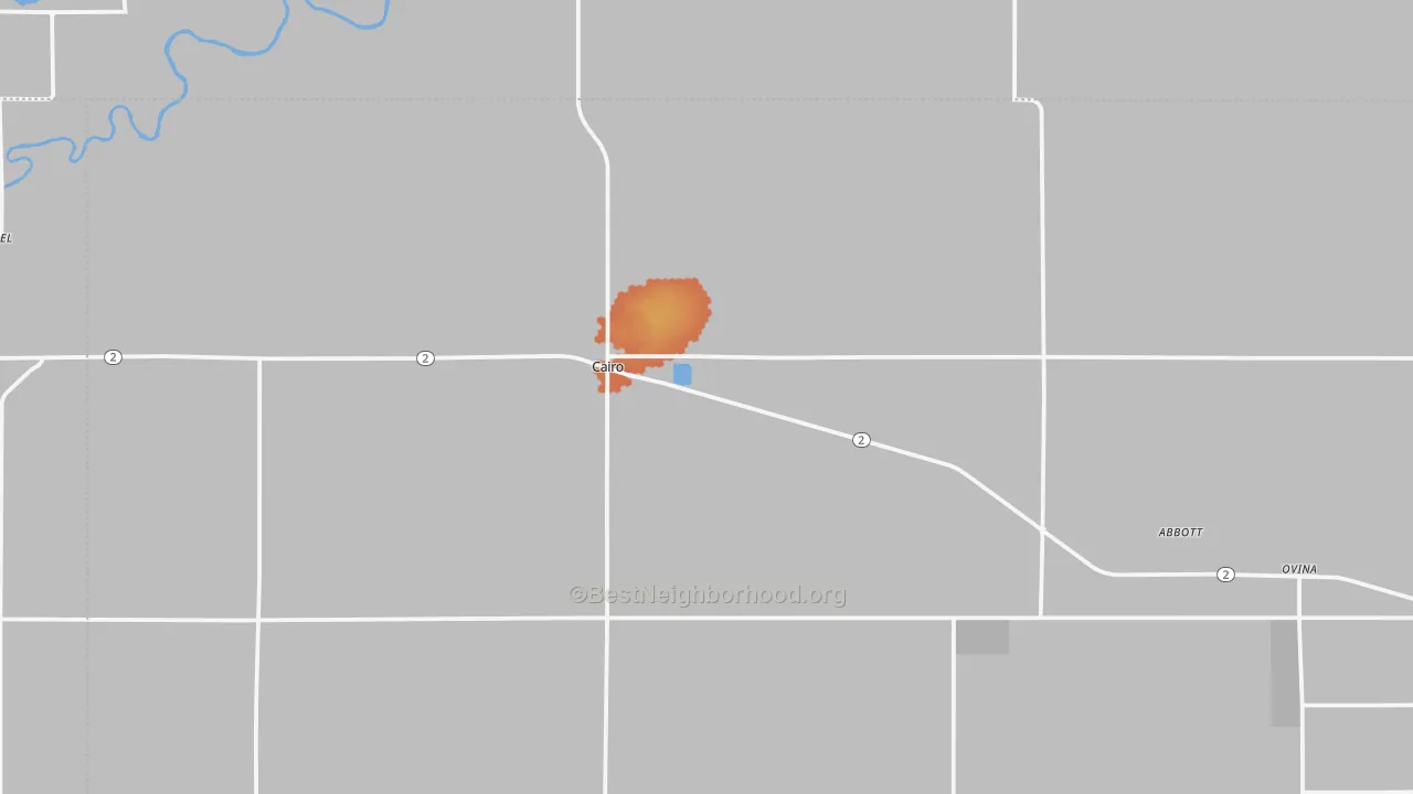 Bike Grade map of Cairo, NE