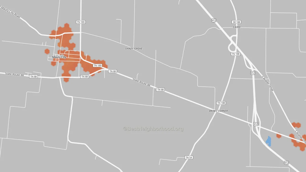 Bike Grade map of Cairo, TN