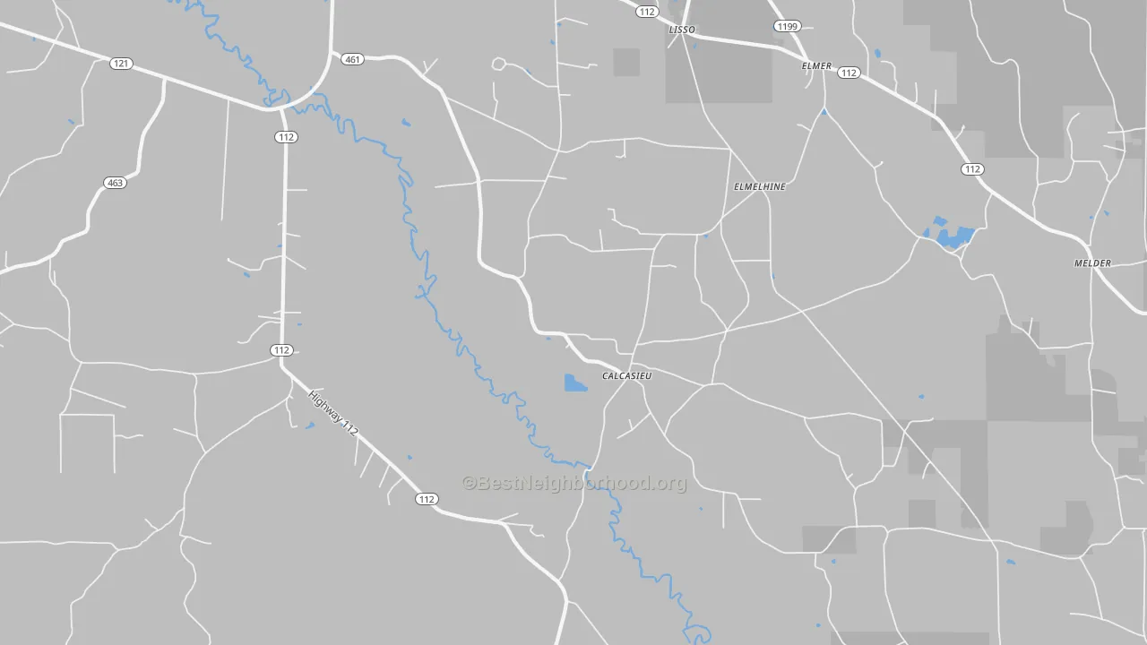 Bike Grade map of Calcasieu, LA