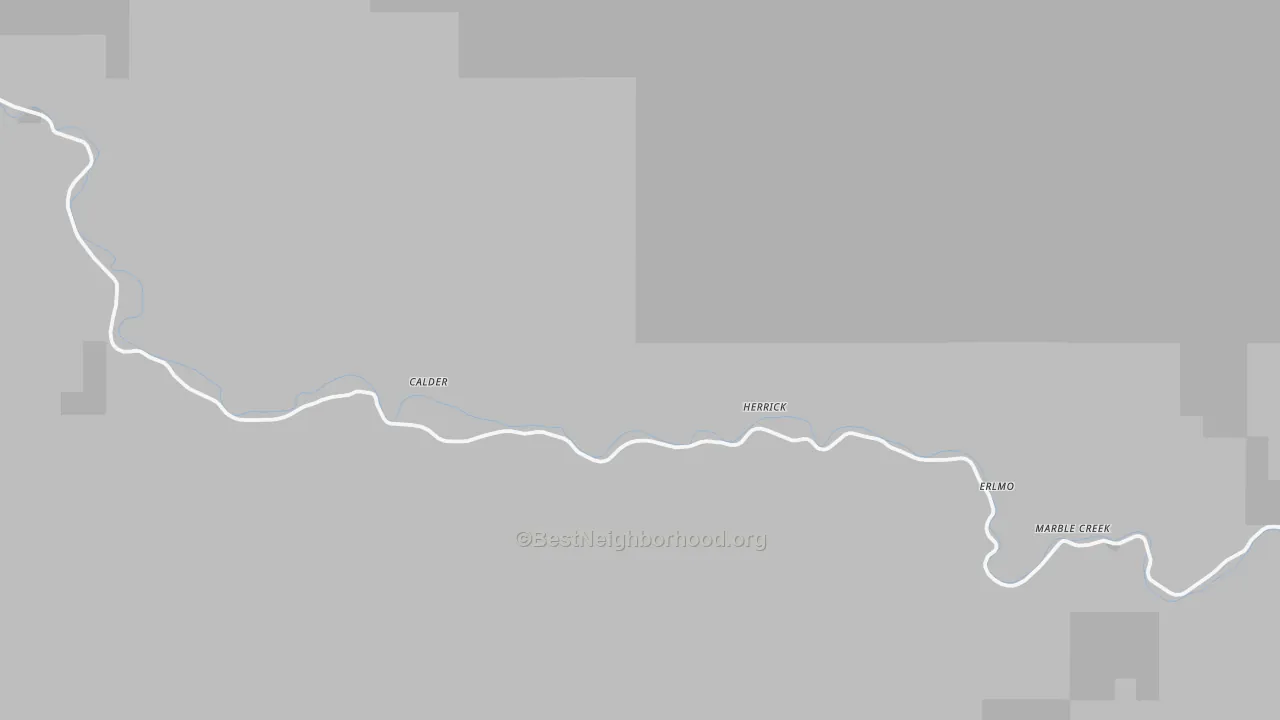 Bike Grade map of Calder, ID