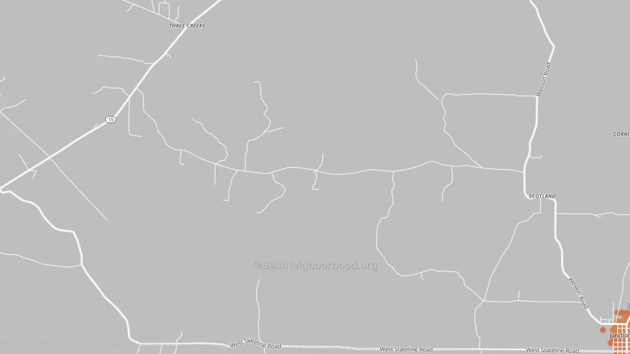 Bike Grade map of Caledonia, AR