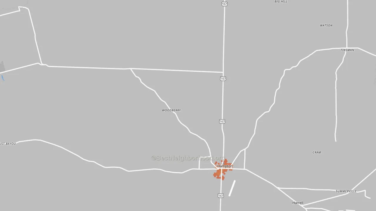 Bike Grade map of Calhoun County, AR