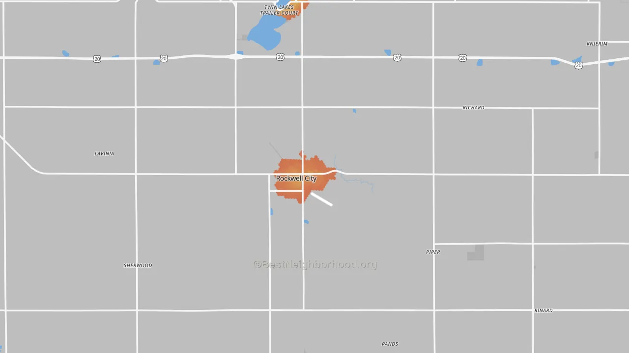 Bike Grade map of Calhoun County, IA
