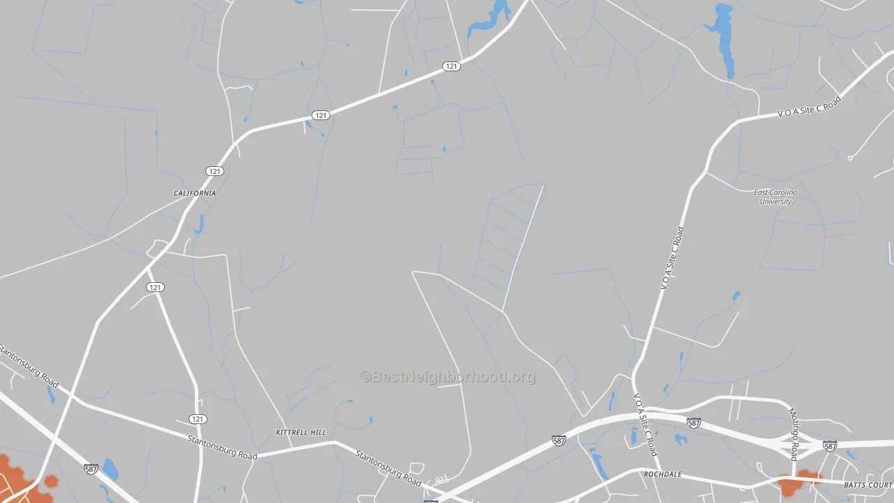Bike Grade map of California, NC