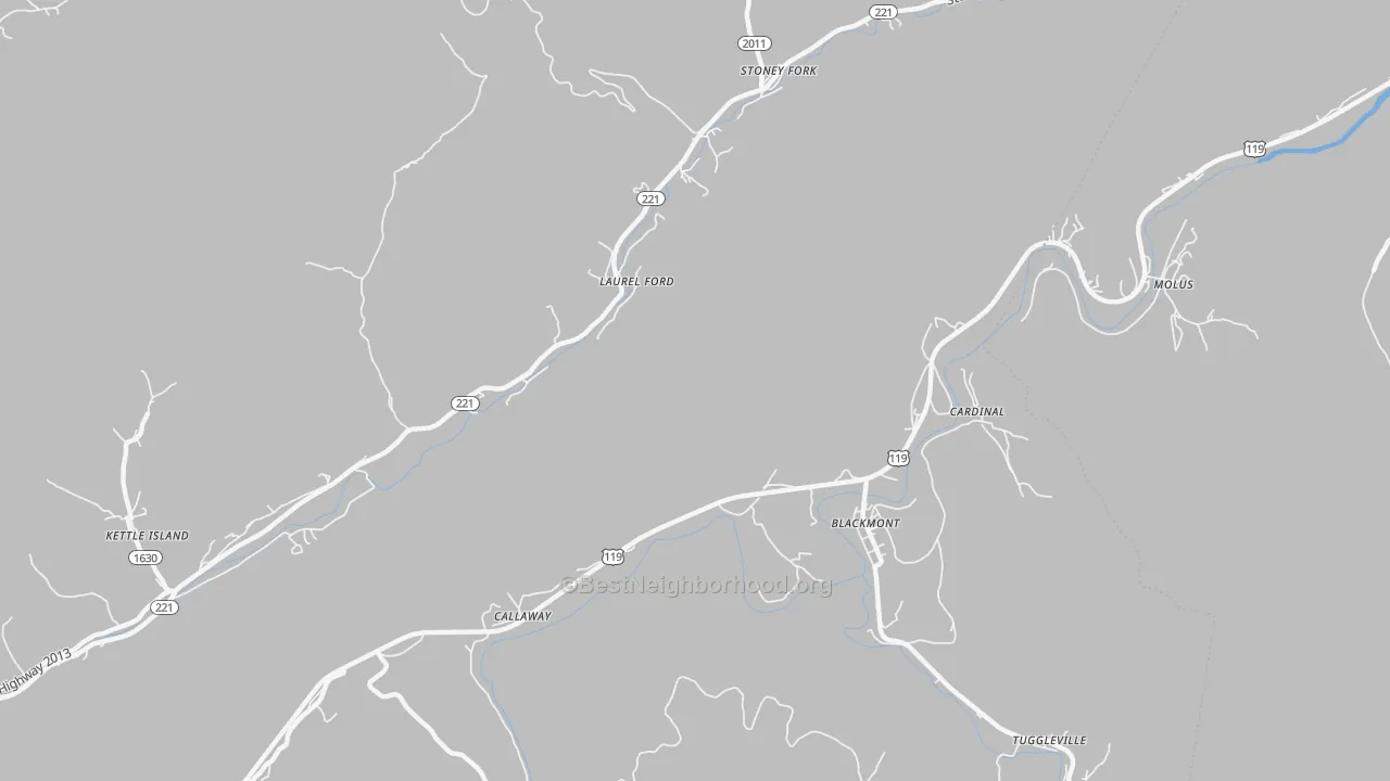 Bike Grade map of Callaway, KY