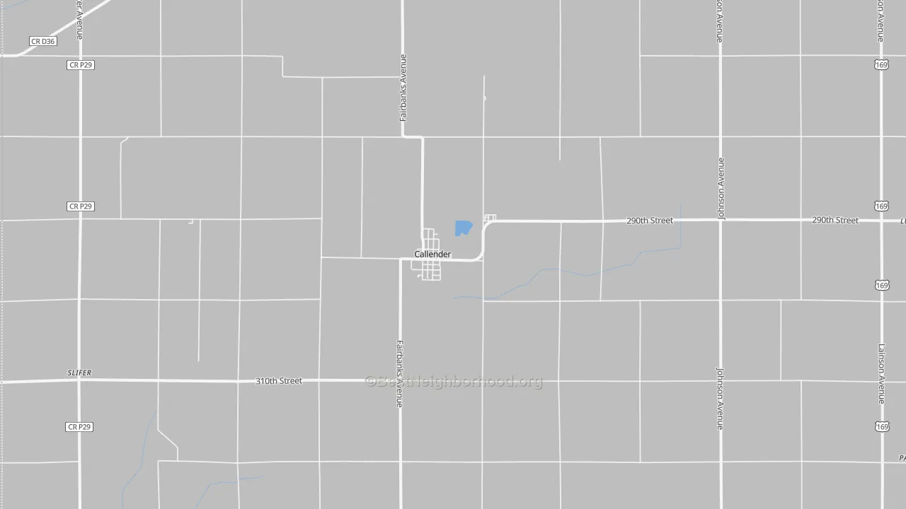 Bike Grade map of Callender, IA