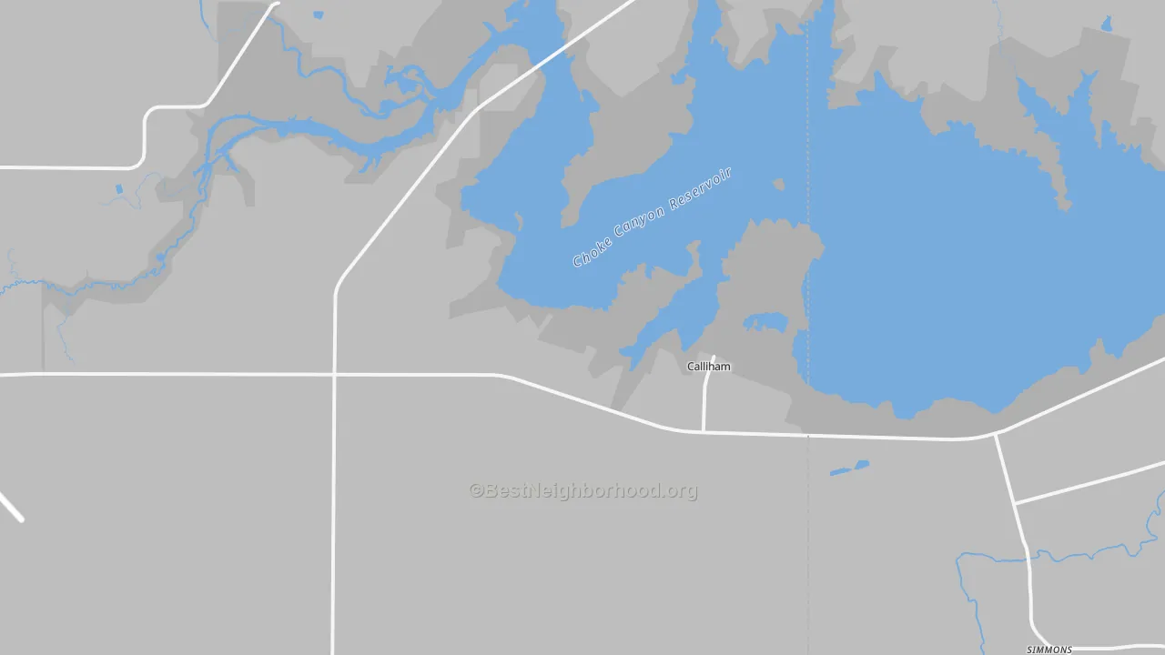 Bike Grade map of Calliham, TX