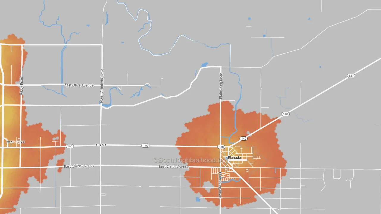 Bike Grade map of Calpack, CA