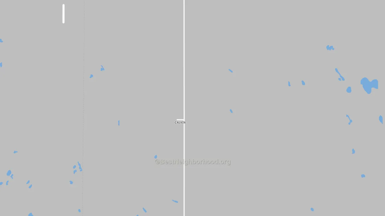 Bike Grade map of Calvin, ND