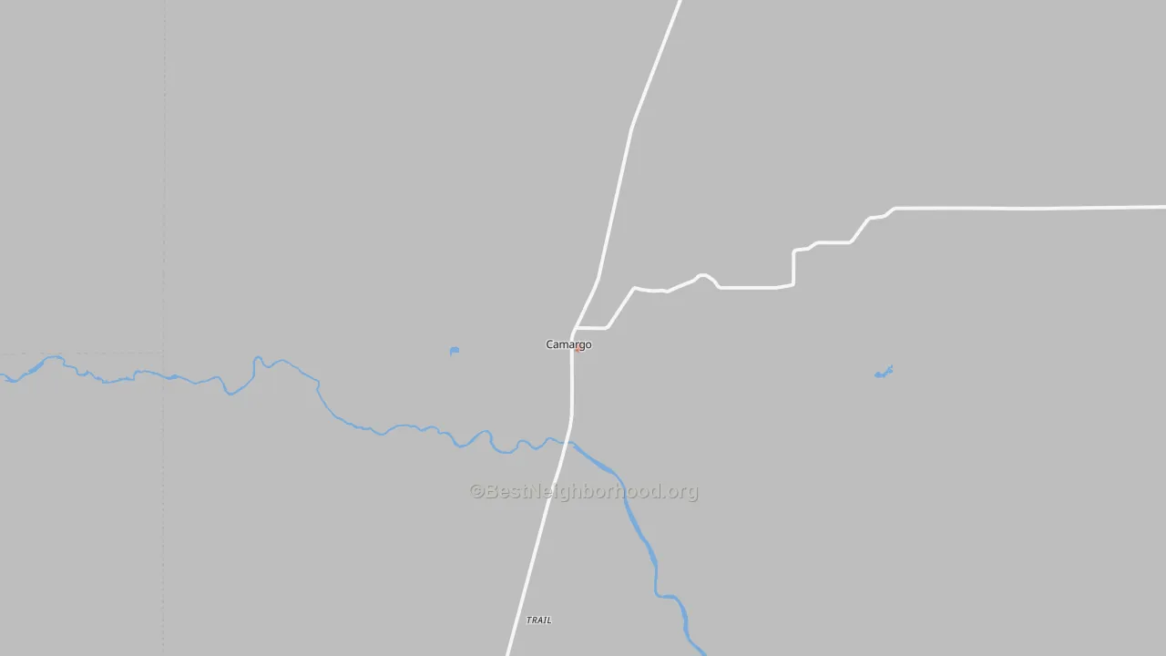 Bike Grade map of Camargo, OK