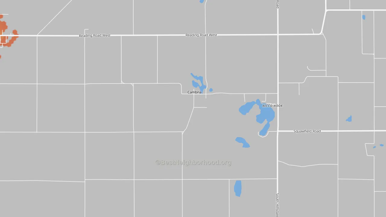 Bike Grade map of Cambria, MI