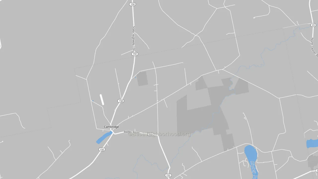 Bike Grade map of Cambridge, ME