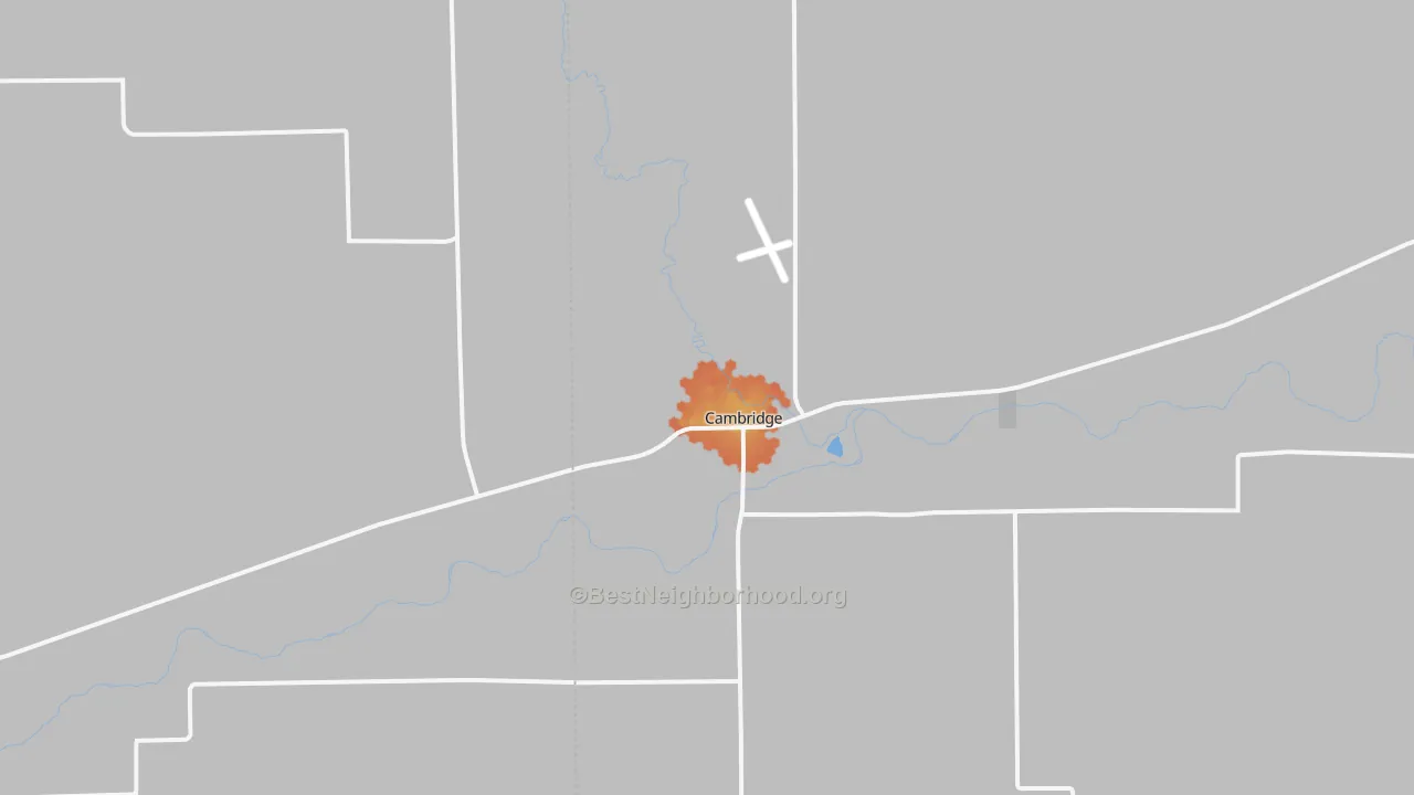 Bike Grade map of Cambridge, NE