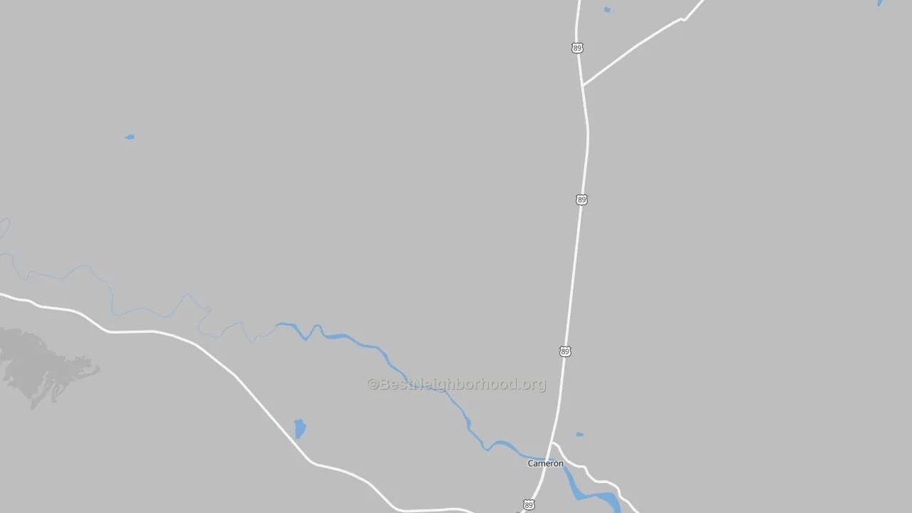 Bike Grade map of Cameron, AZ