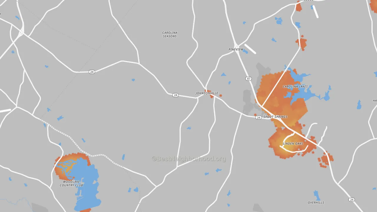 Bike Grade map of Cameron, NC