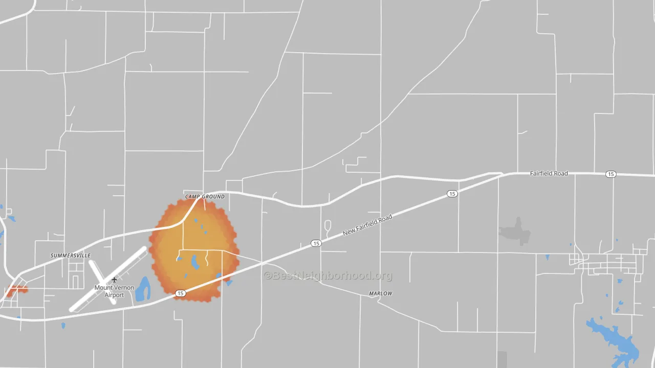 Bike Grade map of Camp Ground, IL