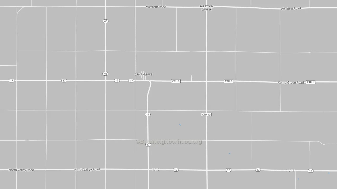 Bike Grade map of Camp Grove, IL