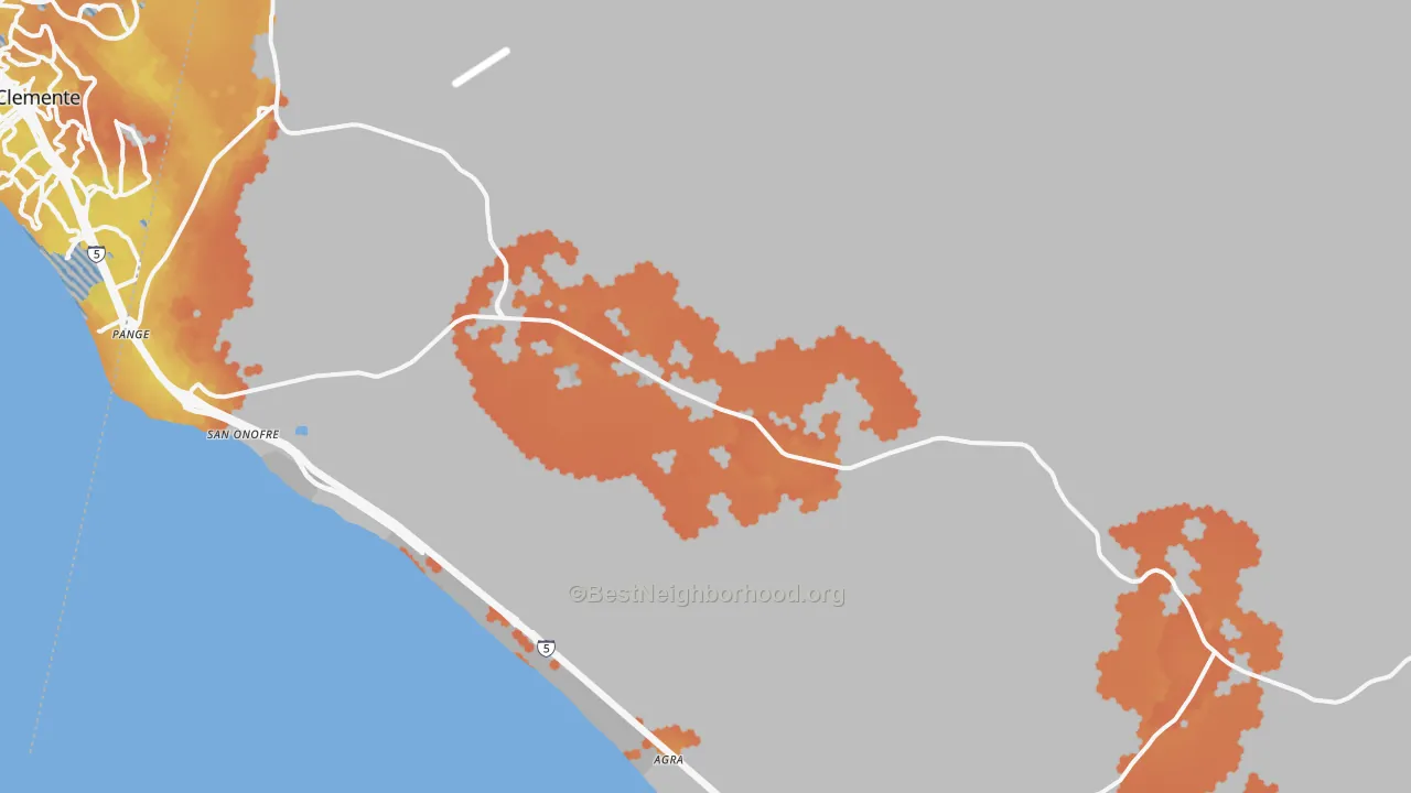 Bike Grade map of Camp Pendleton, CA