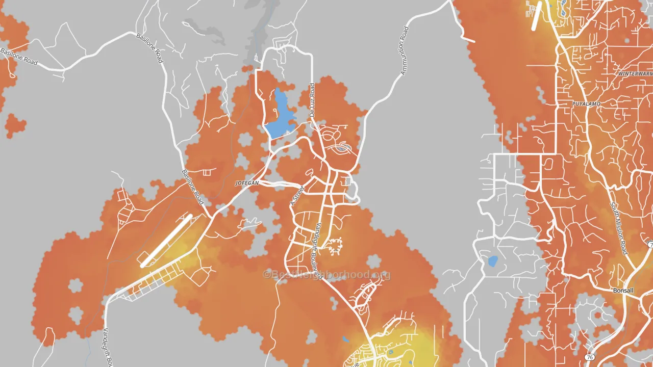 Bike Grade map of Camp Pendleton North, CA