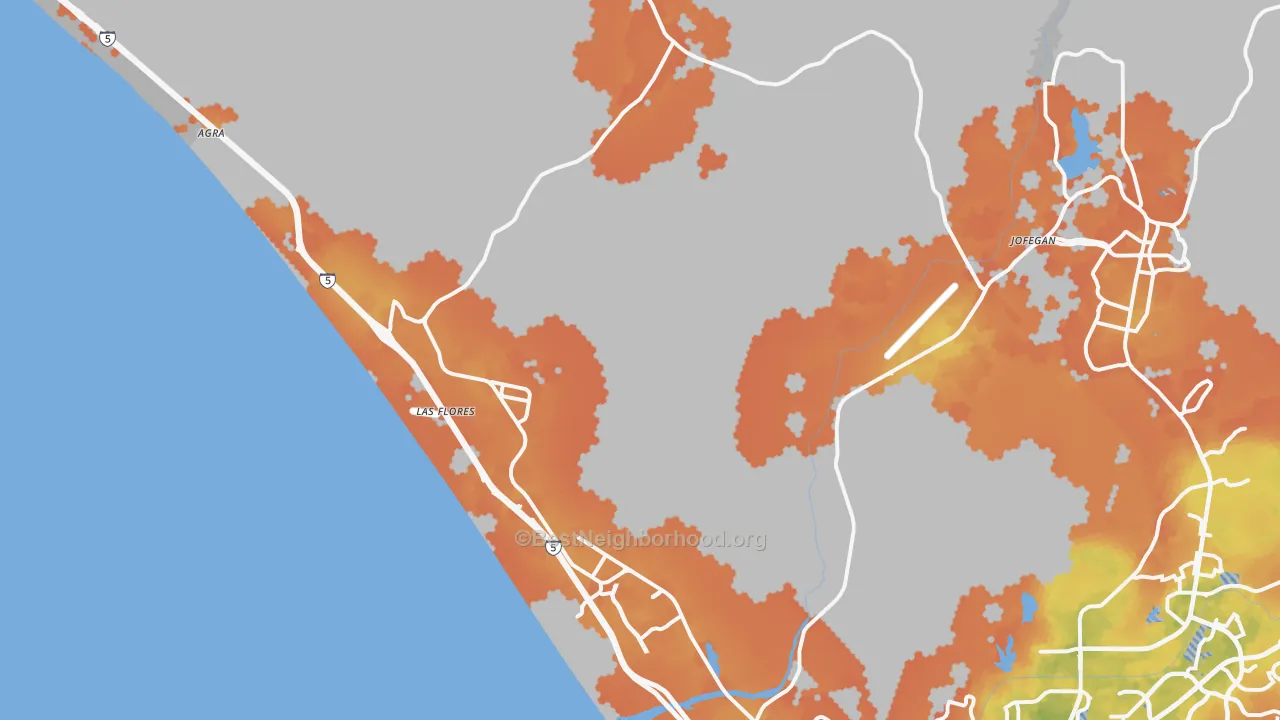 Bike Grade map of Camp Pendleton South, Oceanside, CA