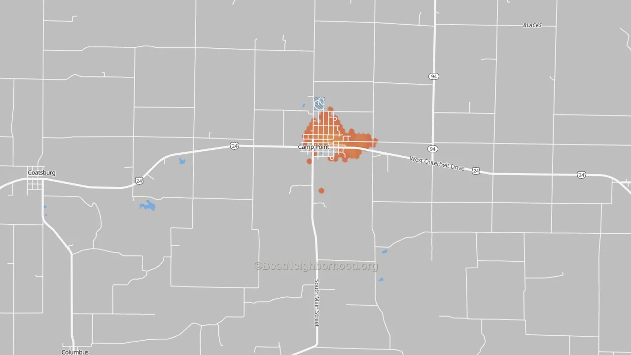 Bike Grade map of Camp Point, IL