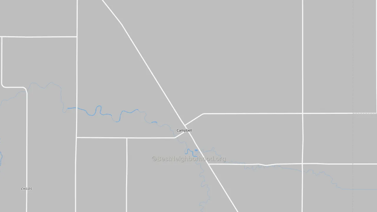 Bike Grade map of Campbell, MN