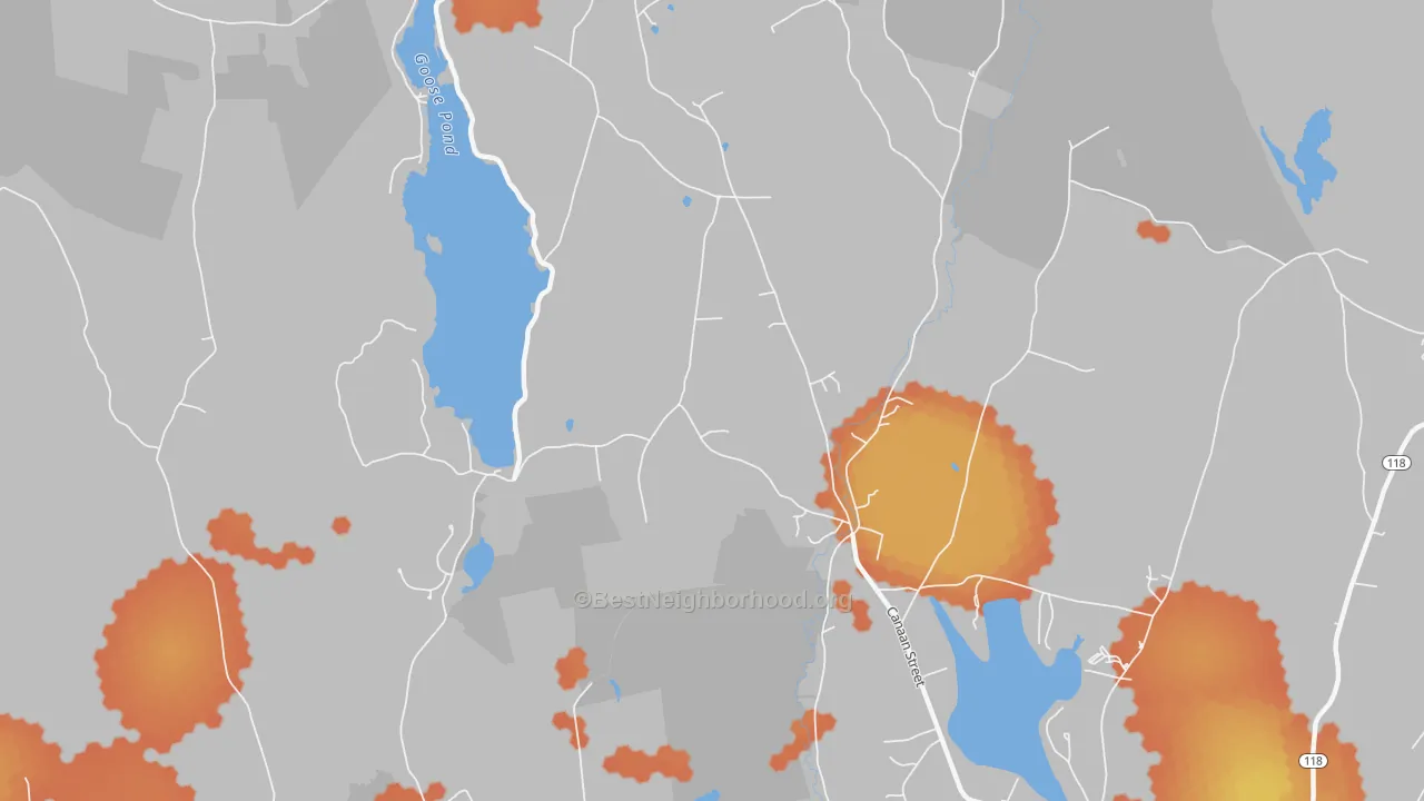 Bike Grade map of Canaan Center, NH