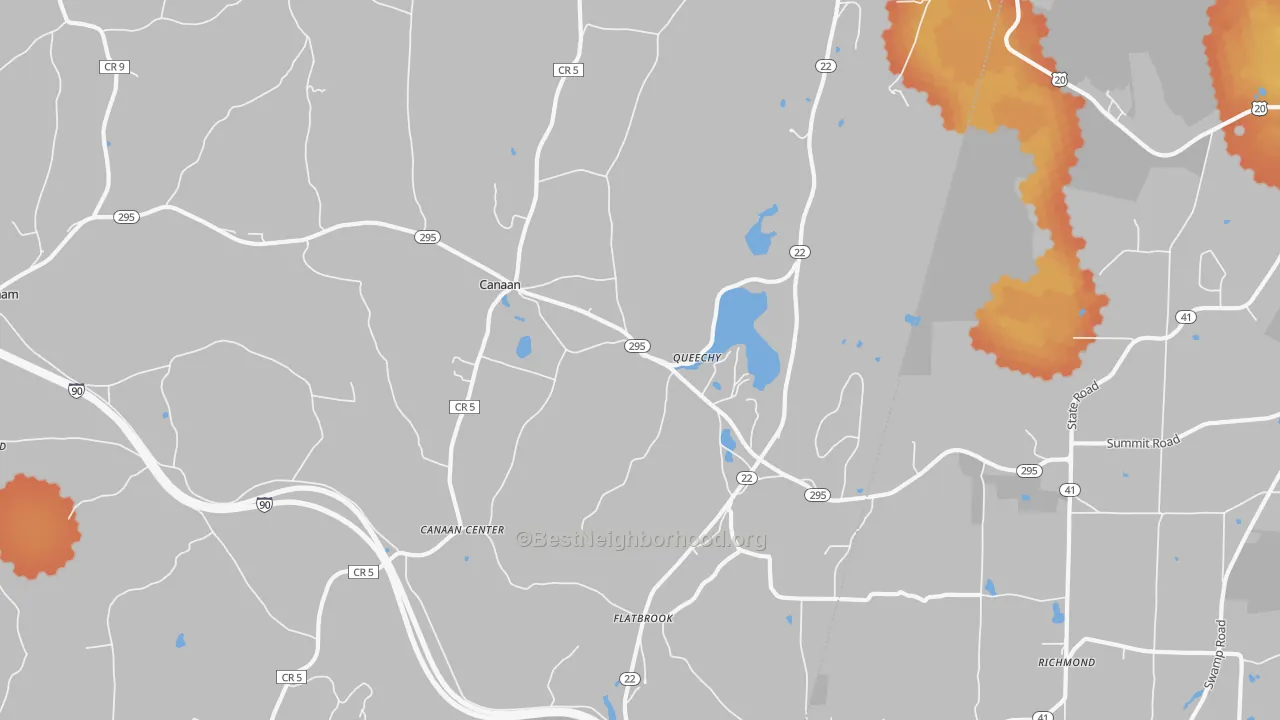 Bike Grade map of Canaan, NY
