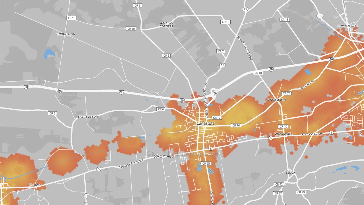 Bike Grade map of Canastota, NY